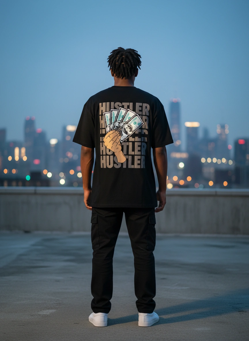 Create — Drop-Shoulder Tee (Back View)